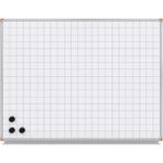 90X120CM Kareli Mıknatıslı Yazı Tahtası Beyaz, Şık ve Kullanışlı Ofis ve Ev Alanları Için - Ahşap - Beyaz - Seçenek 1
