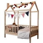 90x190 Çatılı Montessori Yatak Ahşap Karyola