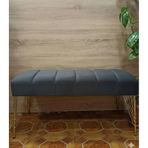 90x40cm Metal Ayaklı Puf Antrasit Gri