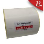 90x70 Termal Etiket | 15 Rulo Barkod Etiketi | Kalite Barkod