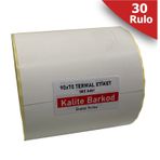 90x70 Termal Etiket | 30 Rulo Barkod Etiketi | Kalite Barkod