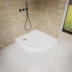 90X90 Oval Yassı Monoblok Duş Teknesi H:12 cm
