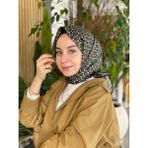 911 Aker Twill Ipek Eşarp 8975713 - Antrasit - 90 x 90 cm