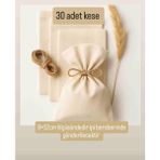 9×12CM 30LU Ham Natural Bez Kese Düğün, Nişan,davet Vb Lavanta, Sabun, Takı Vs Çok Amaçlı Bez Poşet