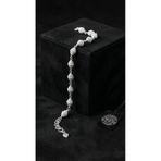 925 Ayar Geleneksel Kafes Telkari El İşi Top Zincir Gümüş Bileklik 13x6mm Gümüş - Rodyum