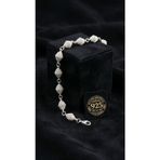 925 Ayar Geleneksel Kafes Telkari El İşi Top Zincir Gümüş Bileklik (14x7mm)