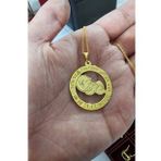 925 Ayar Gümüş 24 Ayar Altın Kaplama Bebek Figürlü Kolye
