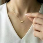 925 Ayar Gümüş Altın Kaplama Minimal Fil Kolye