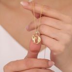 925 Ayar Gümüş Ay Ve Melek Kolye