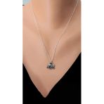 925 Ayar Gümüş Çift Taraflı Fil Model kolye