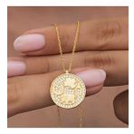 925 Ayar Gümüş Gold Fil Motifli Şans Kadın Kolye