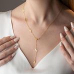 925 Ayar Gümüş Gold Renkli Kişiye Özel Tasarım İsim Kolye