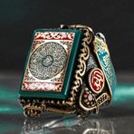 925 Ayar Gümüş Kehribar Taş Üzeri Fatiha Suresi İşlemeli Dualı Usta İşi Erkek Yüzük Gümüş