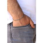925 Ayar Gümüş Kral Erkek Bileklik 2,5 MM