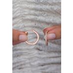 925 Ayar Gümüş Rose 20 mm Tamtur Halka Küpe