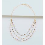 925 Ayar Gümüş Rose-Altın Kaplama Dorika Kolye