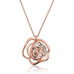 ?925 Ayar Gümüş Rose Gül Kadın Kolye