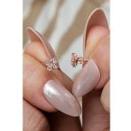 925 Ayar Gümüş Rose Kaplama Minik Kelebek Küpe
