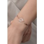 925 Ayar Gümüş Rose Zirkon Taşlı Ayakizi Bileklik