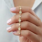 925 Ayar Kar Tanesi Gold Gümüş Bileklik