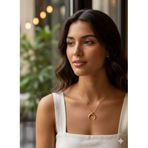 925 Ayar Papatya Silver Yılbaşı Özel Tasarım Ay Kolye.rose.gold.rodaj