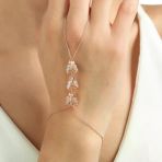925 Ayar Rose Gümüş 3 Parça Kelebek Modeli Şahmeran Bileklik