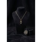 925 Ayar Zirkon Taşlı Gold Minimal Baykuş Gümüş Kolye