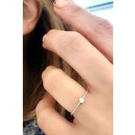 925ayar Gümüş Üzerine Altın Kaplama İtalyan Tasarımı Trend Minimal Kalp Yüzük