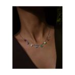 925S | Sallantılı Taşlı Choker Kolye