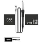 936 İstasyon Uyumlu Havya Lehimleme Kolu – 5 Dişi Pinli, Yüksek Isı Dayanımlı Yedek Parça