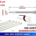 94cm X 9mm PLASTİK CIRT KELEPÇE (Kablo Bağı) ŞEFFAF-BEYAZ
