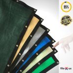 %95'Lik Gölgelik-Rüzgar Filesi-Koyu Yeşil |Premium Şerit Halka