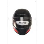 965 Joker Siyah-Kırmızı Çene Açılır Kask Şeffaf Vizör
