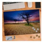 965 Pembe Mavi Gökyüzü Kuru Ağaç 240 Parça Puzzle Yapboz Tablo