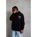 98 Baskılı Kapşonlu Sweat - Siyah -