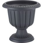 9,8 Litre Antrasit Nergis Saksı Ayaklı Mat Plastik Nergiz Kapıönü Balkon Bahçe Saksısı No1 Ø35x36cm