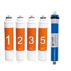 984 Sulook Waterlife Su Arıtma Cihazı Uyumlu Tak-Çevir 5'li Filtre Seti, Vontron Membranlı