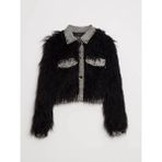 99444 Taşlı Peluş-Jean Mont Siyah