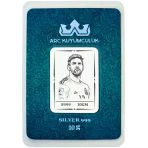 999 Ayar Gümüş İle Üretilmiş Tarihin En İyi Futbolcusu Lionel Messi Temalı Hediyeye Özel 10 Gr Gümüş Külçe