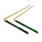 %99,9 Saf Bakır Dowsing Çubukları, Geri Çekilebilir Pirinç Prob Seti, Su Algılama, Hazine Avı ve Metal Yerleştirme, Kulplu Taşınabilir Çift (yeşil)