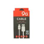 9a 2.1 A Lightning Beyaz Hızlı Şarj ve Data Kablosu