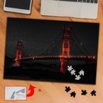 9AA75 Kırmızı Işıklı Golden Gate 240 Parça Puzzle Yapboz Tablo
