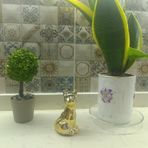 9cm -6cm ebatlarında kırılmaz polyester, kedi figürlü biblo C54225-a