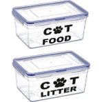 9lt+9 Lt 2li Set Kedi Maması Saklama Kutusu ve Kedi Kumu Saklama Kutusu Sızdırmaz Contalı Silikonlu vakumlu hava almaz bayatlamaz özel ürün