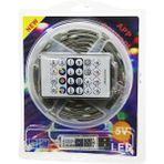 9mt Kumandalı - USB Li Rgb Şerit LED 0.4W/M - 20LM/LED -20+55°c (5067)