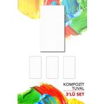 9x17 Cm Pres Kompozit Tuval 3lü Set