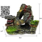 9X5X9CM Stili Resim Olarak Akvaryum Dekorasyonu Akvaryum Için Yapay Yosun Gizleme Mağarası Dağ Manzarası Sualtı Peyzaj Reçine Süs Ev Aksesuarları (Yurt Dışından)