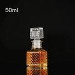 A-04 50 ml Viski Cam Likör Şişesi Kapaklı Sevimli Düğün Hediyesi Favor Alkol Şarap Lüks Fransız Oyma Parfüm Mini Bal Kavanoz (Yurt Dışından) - 0,12 L - Renkli