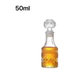 A-05 50 ml Viski Cam Likör Şişesi Kapaklı Sevimli Düğün Hediyesi Favor Alkol Şarap Lüks Fransız Oyma Parfüm Mini Bal Kavanoz (Yurt Dışından) - 0,12 L - Renkli