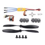 A 2212 10T 1400KV Fırçasız Motor Ve RC Dronları/Quadcopters Için 30A ESC Combo Kiti - Prop Adaptörü Ve Montaj Braketi Ile Uyumlu Yüksek Performanslı 2-3S LIPO